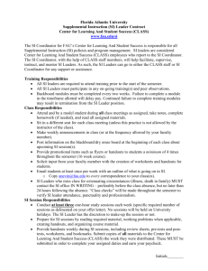 Supplemental Instruction (SI) Leader Contract