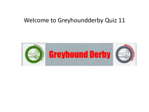 Quiz 11 - Greyhound Derby