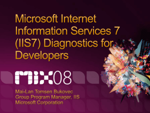 T06 Microsoft Internet Information Services 7 (IIS7) Diagnostics for