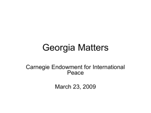 Georgia Matters - Carnegie Endowment for...Georgia Matters