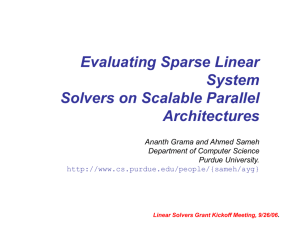 Evaluating Sparse Linear System Solvers on