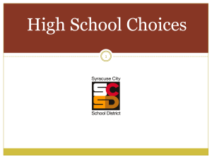 2016 High School Choice PowerPoint