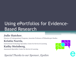 Using ePortfolios for Evidence-Based Research