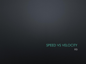 Speed vs velocity