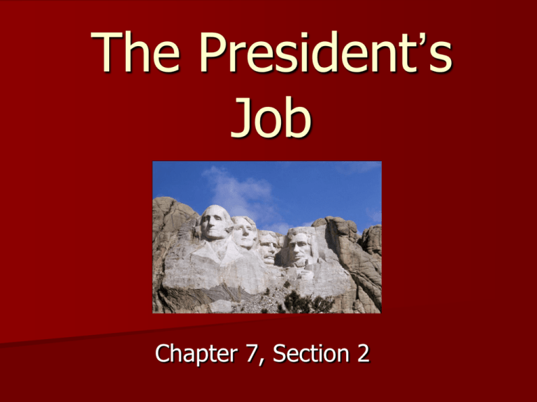 Roles Of The President Worksheet Key