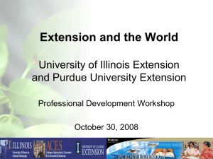 Extension and the World - University of Illinois Extension