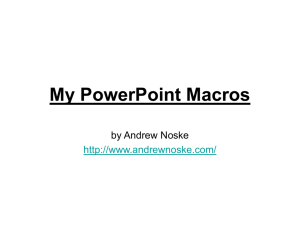 My PowerPoint Macros
