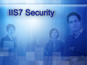 IIS7 Security