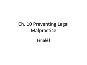 Ch. 10 Preventing Legal Malpractice