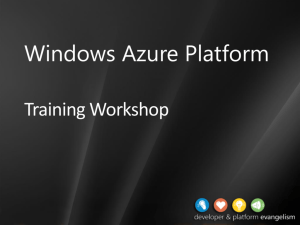 Introduction to Windows Azure