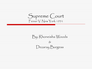 Supreme Court Feiner V. New York 1951