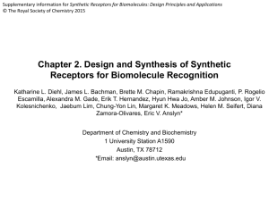 Synthetic Receptors for Biomolecules: Design Principles and