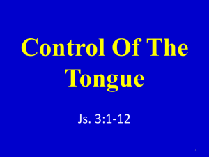 Control of the tongue - Braggs Church of Christ