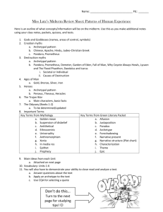 Miss Lutz's Midterm Review Sheet: Patterns of Human Experience