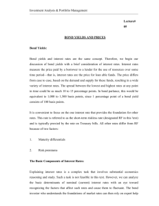 Investment Analysis & Portfolio Management Lecture# 05 BOND