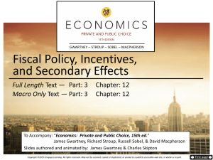 Fiscal Policy, Incentives, and Secondary Effects (15th ed.)