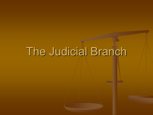 Ch. 18 – The Judicial Branch