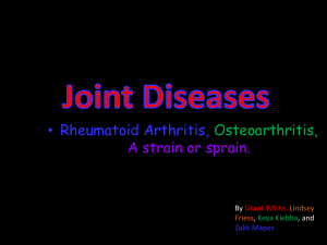 Joint Diseases - JointsWebQuest
