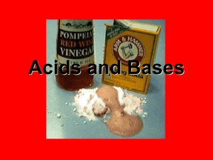 Acid and Base Notes