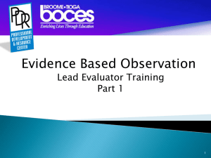 Evidence Based Observation Part 1 2 Hr Group Day 1
