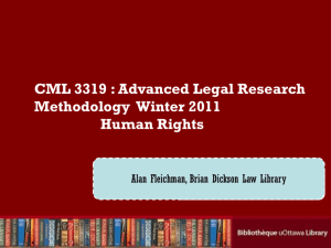 Human Rights - Principles of Legal Research