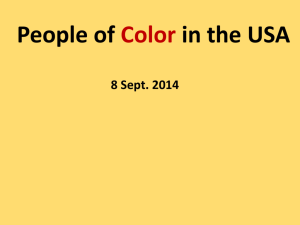 People of Color in the USA