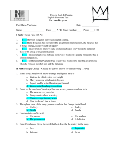 10th Grade – 1st Trimester – Test 1 – Harrison Bergeron Answer Key