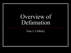 Overview of Defamation - New Jersey Press Association