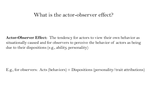 Actor-Observer Effect