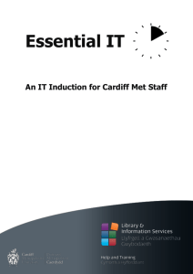 Essential IT - Induction Handout - Library Services