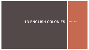 13 English Colonies