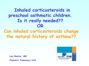 OR Can inhaled corticosteroids change the natural history of asthma