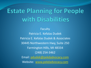 Estate Planning for People with Disabilities