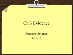 9/15 Introduction to Evidence Notes