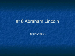 Abraham Lincoln Notes - Reading Community Schools