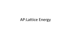 AP:Lattice Energy