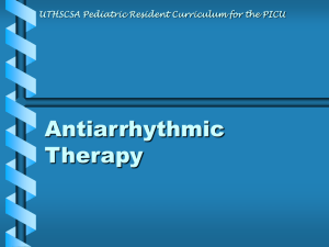 Antiarrhythmic Therapy