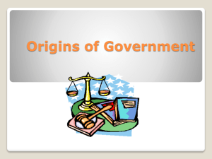 Origins of Government