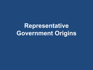 Representative Government Origins