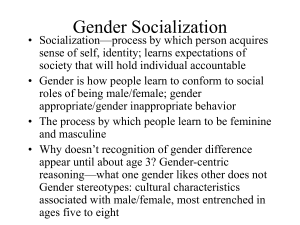 Gender Socialization - Florida International University