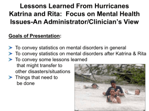 Lessons Learned From Hurricanes Katrina and Rita