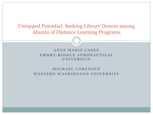 Seeking Library Donors among Alumni of Distance Learning Programs