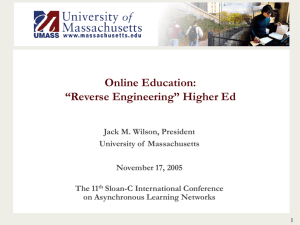Online Education: 'Reverse Engineering' Higher Ed