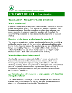 Guardianship – Frequently Asked Questions