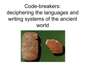 Code-breakers: deciphering the languages and writing systems of