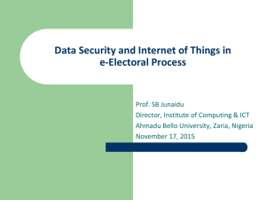 Data Security and internet of Things in e