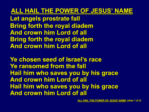 all hail the power of jesus' name