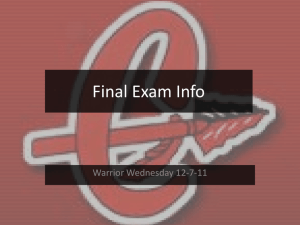 Final Exam Info - Cherokee County Schools
