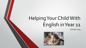Helping Your Child With English in Year 11