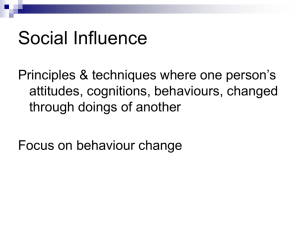 Lecture 9: Social Influence